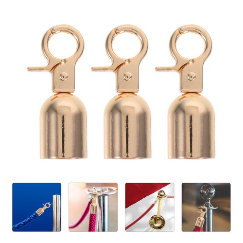 6pcs golden zinc - golden, rope