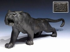 Signed Tiger Okimono Meiji Kinko  Statue Japan antique artwork