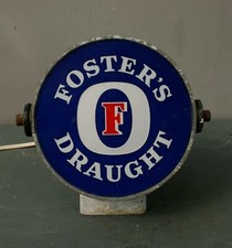 FOSTER'S LAGER USED ADVERTISING PUMP TOP LIGHT PUB BEER ENGINE MAN CAVE