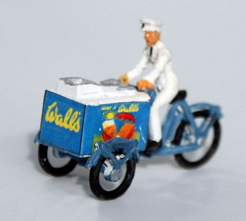 Ice cream tricycle man - cream, colour