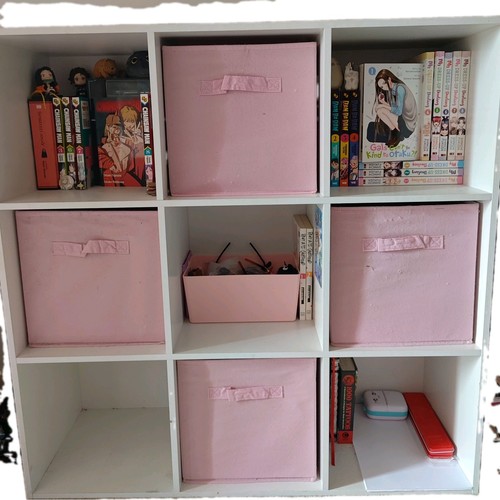 White square shelf cube - white,