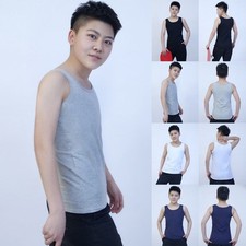 Women's Sleeveless O Neck Chest Binder Camisole Top Vest Black/Grey/Navy Blue