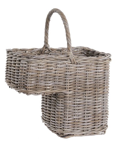 Stair basket grey and buff - grey,
