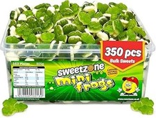 Sweetzone Mini Frogs Halal Sweets Tub - Retro Jelly Candy, Old-Fashioned Wine Gu