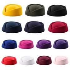 Stewardess Pillbox Hat Teardrop Fascinator Base Multi-color for Live-streaming
