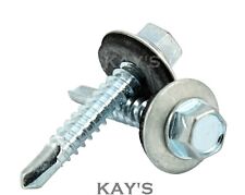 SELF DRILLING TEK SCREWS WITH SEALING WASHERS ZINC PLATED CLADDING ROOFING