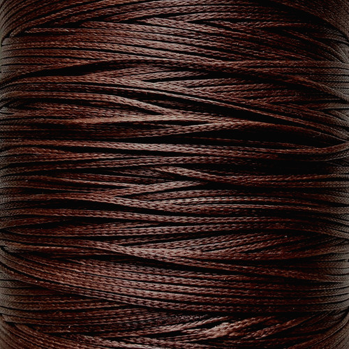 Brown waxed nylon cord - nylon,
