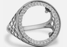 Sterling Silver Half Sovereign Ring Mount
