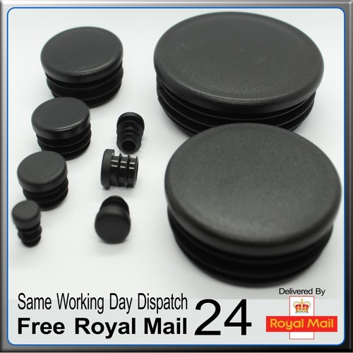 Round plastic end - round, caps