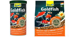 Tetra Goldfish Mix Pond Shubunkin Fish Food 3 in 1 Feed Flakes Sticks and Shrimp