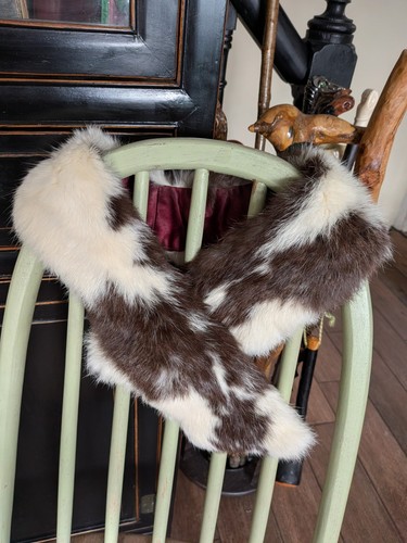 Vintage real fur brown collar - vintage,