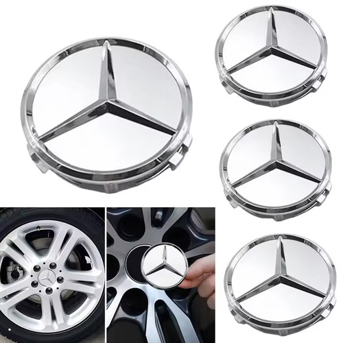 Mercedes silver 75mm alloy - 4x,
