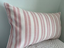 Susie WatsonTicking  Stripe  Pink Fabric /Back Laura Ashley Cushion Cover 30x 50