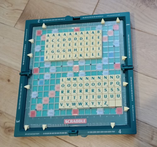 Travel scrabble board game - board,