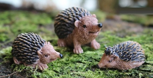 3pcs hedgehog statue garden - 3pcs,
