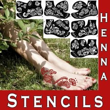 Hand Mehndi Henna Stencils Henna India Arabic Leg Template Temporary Tattoo