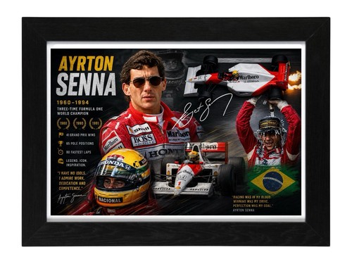 Ayrton senna signed autograph - senna,