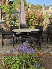 NEPTUNE 5 X STACKABLE CHAIRS RATTAN GARDEN OUTDOOR DINING PATIO *TABLE SOLD*