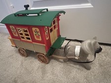 Sylvanian Families Vintage Gypsy Caravan With Horse And Furniture