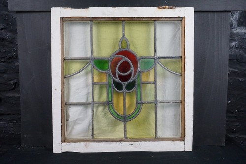 Antique stained glass window - stained,