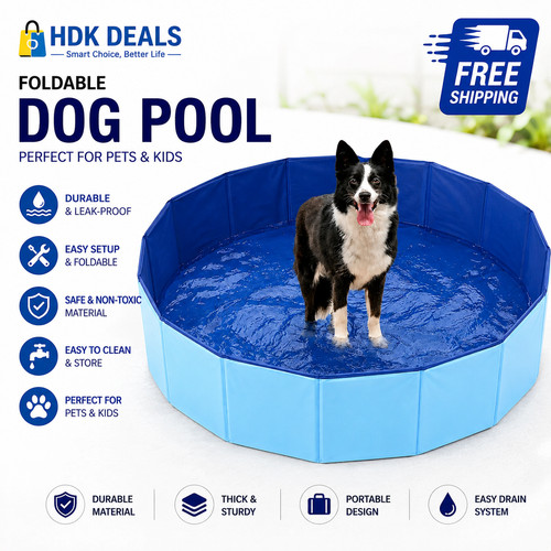 Large foldable dog swimming - large,