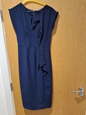 Stop Staring navy pencil dress 1940s vintage style UK size 8