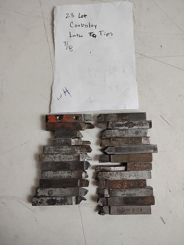 Lot carbide tipped lathe - (23),
