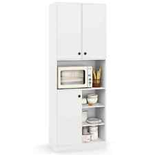 COSTWAY Kitchen Pantry Storage Cabinet 166cm Tall Modern Hutch Cabinet-White