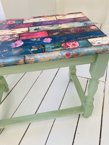 Upcycled decoupaged chalk - decoupaged,