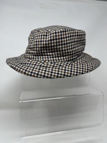 Aquascutum checked brimmed hat - brimmed,
