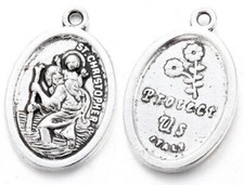 Saint Christopher Metal Badge
