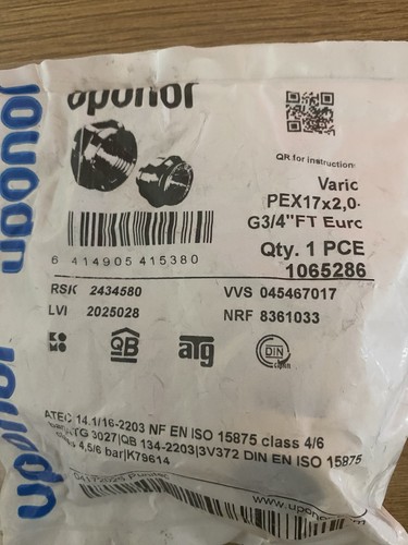 Uponor pex 0 3 - uponor, 3/4