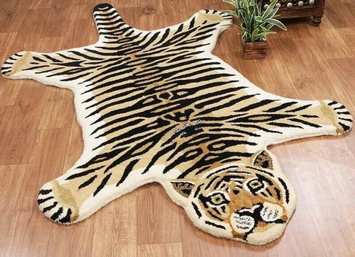 Hand tufted tibetan tiger - tibetan,