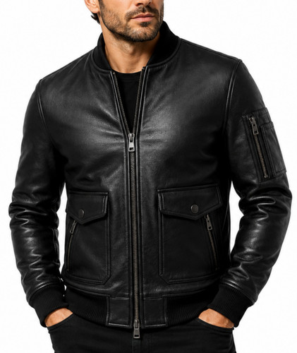 Mens genuine sheepskin leather - sheepskin,