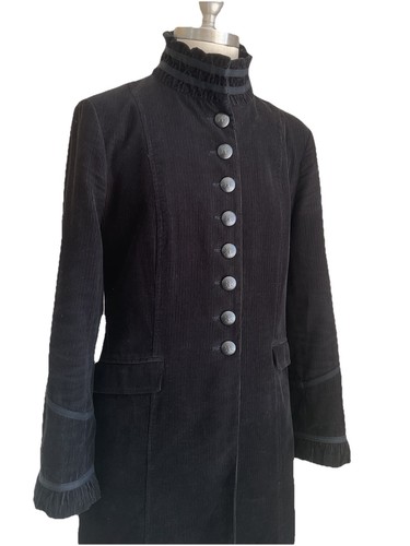 Zara black military coat size - military,