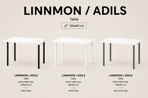 Ikea linnmon adils table - ikea,