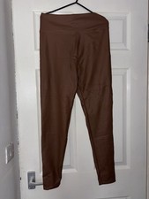 Brown Leather Leggings Women