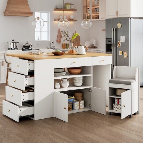 Adjustable kitchen island - island, w/