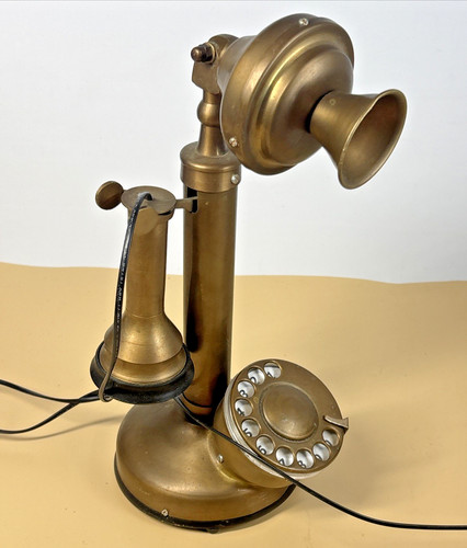 Candlestick telephone brass - telephone,
