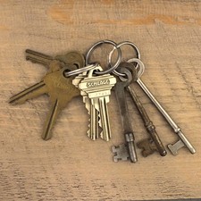 Vintage Keys Steel & Brass Mix