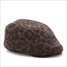 Vintage Leopard Print Newsboy