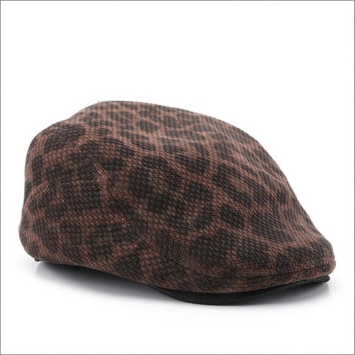 Vintage leopard print newsboy - leopard,