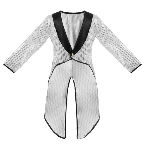 Silver sequin tailcoat dance - silver,