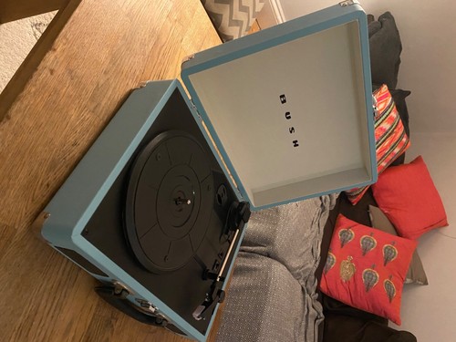 Bush vinyl record player - record,