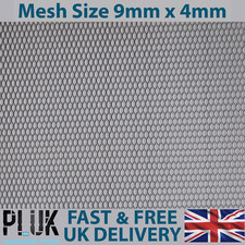 DIFFERENT SIZE Sheets of Expanded Aluminium Silver Metal Mesh Size 9mm x 4mm