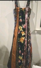One Of A Kind HANDMADE Eclectic Necktie Long Sundress. REVERSIBLE!