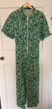 Zara Green Floral Zip Front