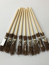 Hand Crafted Witches Altar Broom with choice of  Charm ~ 6 inches ~ Pagan ~ Cute