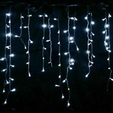 200 White LED Icicle Lights Snowing Effects Xmas Outdoor Christmas Roof