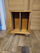 Vintage Wood Pine CD Rack Unit
